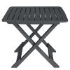 3 Piece Folding Bistro Set Plastic Anthracite