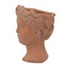 D6x9" Visage Head Bust Planter, Brown