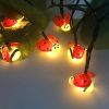 1pc, Solar Ladybug String Lights (20 LEDs), Waterproof Outdoor Lights, Bar Festival Decor, Color Lights, Indoor Decor, Outdoor Decor, Garden Decor