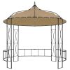 Gazebo 118.1"x114.2" Taupe Round