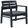 3 Piece Garden Lounge Set Plastic Anthracite