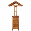 Outdoor Bar Table with Rooftop 48"x41.7"x85.4" Solid Acacia Wood