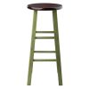 Ivy 29" Bar Stool Walnut/Green