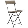 Folding Bistro Chairs 8 pcs Gray Poly Rattan and Steel