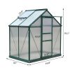 6'L x 4'W 7'H Portable Walk-In / Garden polycarbonate walk-in greenhouse