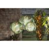 Gerson Set of Six Assorted Paper Tropical Plant Pattern Lanterns with Built in LED Light