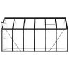 Greenhouse with Base Frame Anthracite Aluminum 75.7 ftÂ²