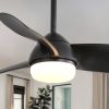 42 Inch Indoor ABS Ceiling Fan With 6 Speed Remote Control Dimmable Reversible DC Motor With Light