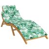 Sun Lounger Cushion Leaf Pattern Oxford Fabric