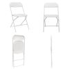 10pcs Injection Molding Classic Garden Plastic Folding Chair White