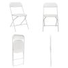 6pcs Injection Molding Classic Garden Plastic Folding Chair White