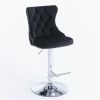 Furniture,Swivel Velvet Barstools Adjusatble Seat Height from 25-33 Inch