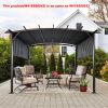 12 x 9 Ft Outdoor Pergola Patio Gazebo,Retractable Shade Canopy,Steel Frame Grape Gazebo,Sun shelter Pergola for Gardens,Terraces