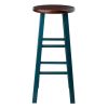 Ivy 29" Bar Stool Walnut/Teal