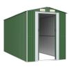 Green Galvanized Steel Outdoor Garden Shed