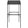 BBQ Gazebo with Side Shelves Anthracite 86.6"x45.3"x90.6" Steel