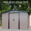 Patio, Lawn & Garden,Metal Outdoor Storage Shed 10FT x 12FT