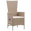 3 Piece Patio Dining Set Beige