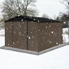 Metal garden sheds 10ftÃ—8ft outdoor storage sheds Brown + Black