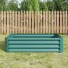 Metal Raised Garden Bed, Rectangle Raised Planter 4Ã—2Ã—1ft for Flowers Plants, Vegetables Herb Veezyo Green