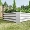 Raised Garden Bed Outdoor, 6Ã—3Ã—1ft , Metal Raised Rectangle Planter Beds for Plants, Vegetables, and Flowers - Silver