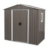 6ft x 5ft Outdoor Metal Storage Shed gray With window