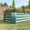 Metal Raised Garden Bed, Rectangle Raised Planter 4Ã—2Ã—1ft for Flowers Plants, Vegetables Herb Veezyo Green