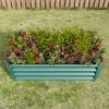 Metal Raised Garden Bed, Rectangle Raised Planter 4Ã—2Ã—1ft for Flowers Plants, Vegetables Herb Veezyo Green