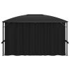 Gazebo with Curtains 157.5"x118.1"x104.3" Anthracite