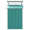 Garden Shed Green 106.3"x51.2"x82.1" Galvanized Steel