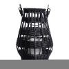 Better Homes & Gardens Decorative Black Rattan Battery Powered Outdoor Lantern with Removable LED Candle