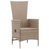 3 Piece Patio Dining Set Beige