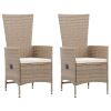 3 Piece Patio Dining Set Beige