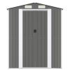 Garden Shed Light Gray 75.6"x107.9"x87.8" Galvanized Steel