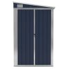 Wall-mounted Garden Shed Anthracite 46.5"x39.4"x70.1" Steel