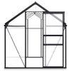 Greenhouse with Base Frame Anthracite Aluminum 75.7 ftÂ²