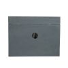 11.8x30.7x23.6" Decorative Gray Fountain with Rectangle Design, with Light and Pump, for Indoor and Outdoor