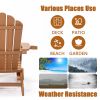 TALE Folding Adirondack Chair with Pullout Ottoman with Cup Holder, Oaversized, Poly Lumber, for Patio Deck Garden, Backyard Furniture, Easy to Instal