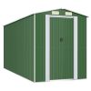 Green Galvanized Steel Outdoor Garden Shed