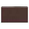 Garden Shed Dark Brown 75.6"x140.6"x87.8" Galvanized Steel