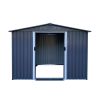 Outdoor Storage Shed 8 x 6 FT Large Metal Tool Sheds, Heavy Duty Storage House with Sliding Doors with Air Vent for Backyard Patio Lawn to Store Bikes