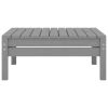 4 Piece Patio Lounge Set Solid Pinewood Gray