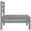 Patio Middle Sofas 4 pcs Gray Solid Pinewood