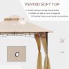 10ft x 10ft Outdoor Patio Gazebo Canopy Tent Beige-AS