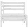 Patio Corner Sofas 2 pcs White Solid Pinewood