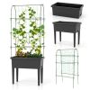 Self-watering Raised Garden Bed Elevated Planter with Climbing Trellis