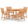 5 Piece Patio Dining Set Solid Acacia Wood