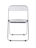 White Clear Transparent Folding Chair Chair Pc Plastic Living Room Seat 32 H x 17W x 18 D