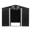 8'x12'ft Tool Shed - Charcoal Black