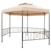 Garden Marquee Gazebo Pavilion Tent Beige 127.2"x104.3"